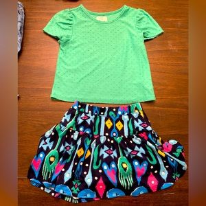 Crown and Ivy shirt and skort set (size small - kids 6-7)